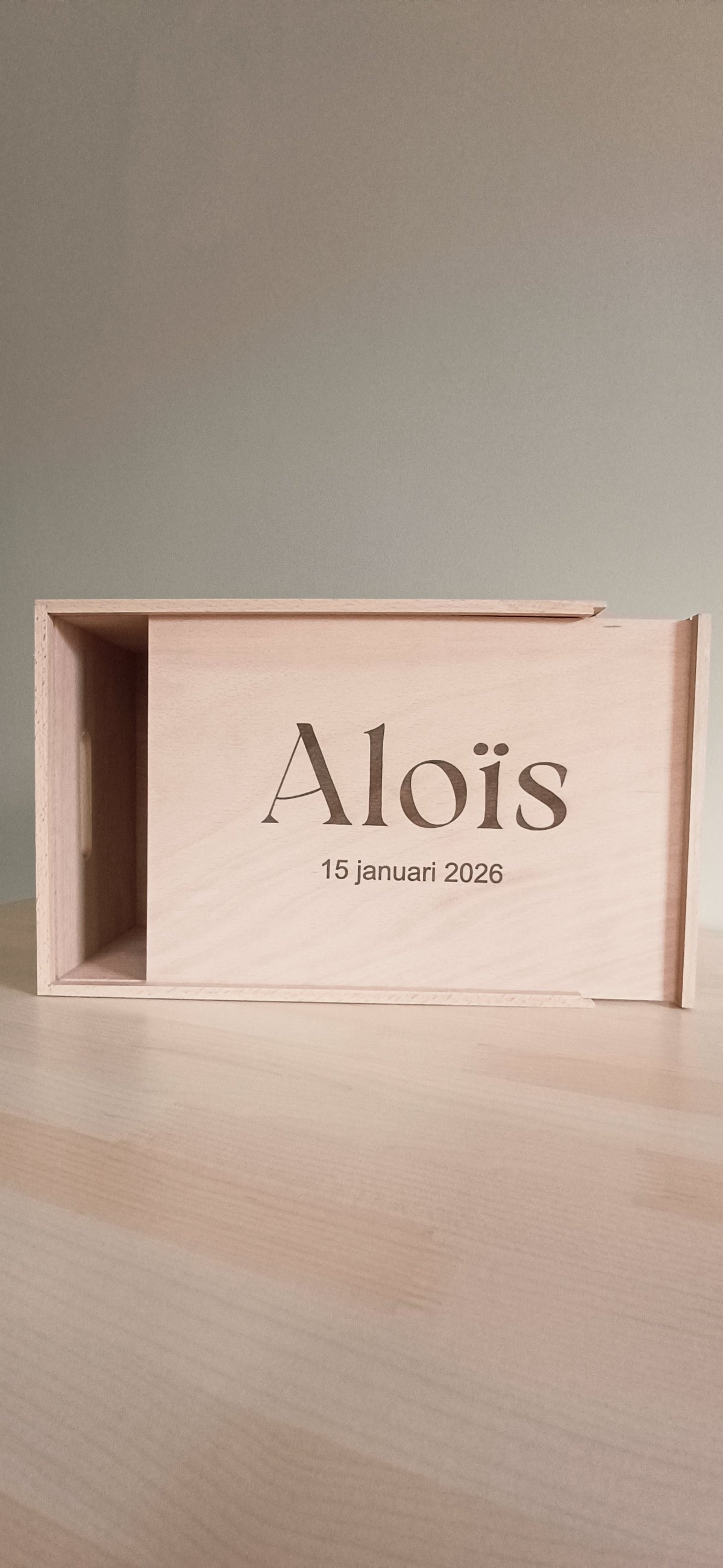 Herinneringskist met schuifdeksel - Ontwerp op maat