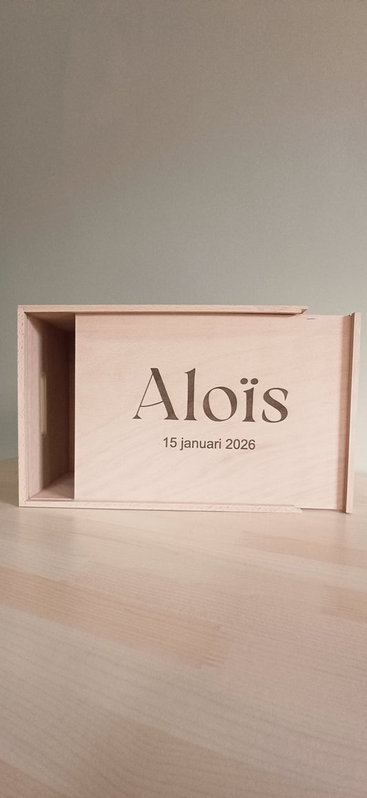 Herinneringskist met schuifdeksel - Ontwerp op maat