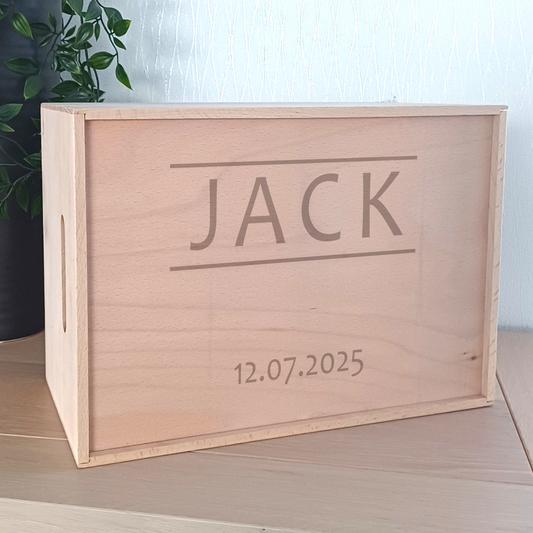Herinneringskist met schuifdeksel - Ontwerp op maat