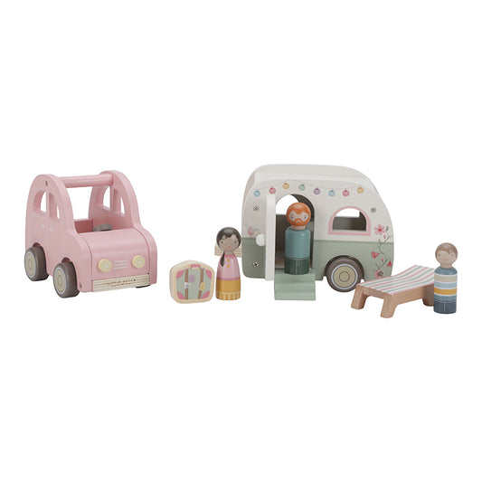Speelgoed auto met caravan FSC