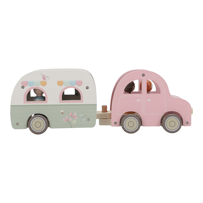 Speelgoed auto met caravan FSC